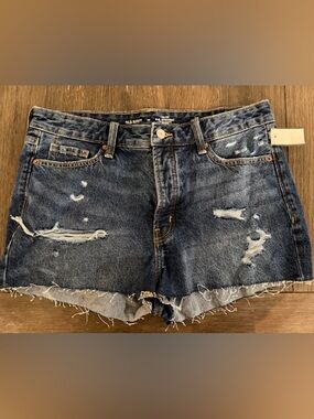 Old Navy Distressed Dark Blue Denim Cutoff Shorts